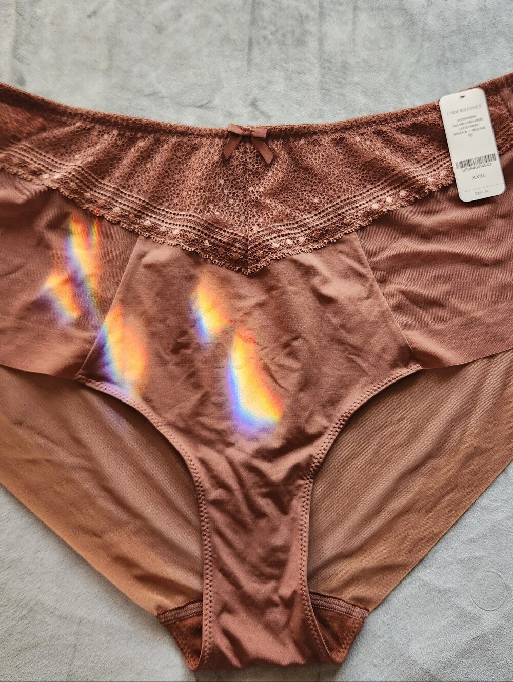 NWT - Panties - Understance Salma High-Rise Lace Bikini Brief in Mocha